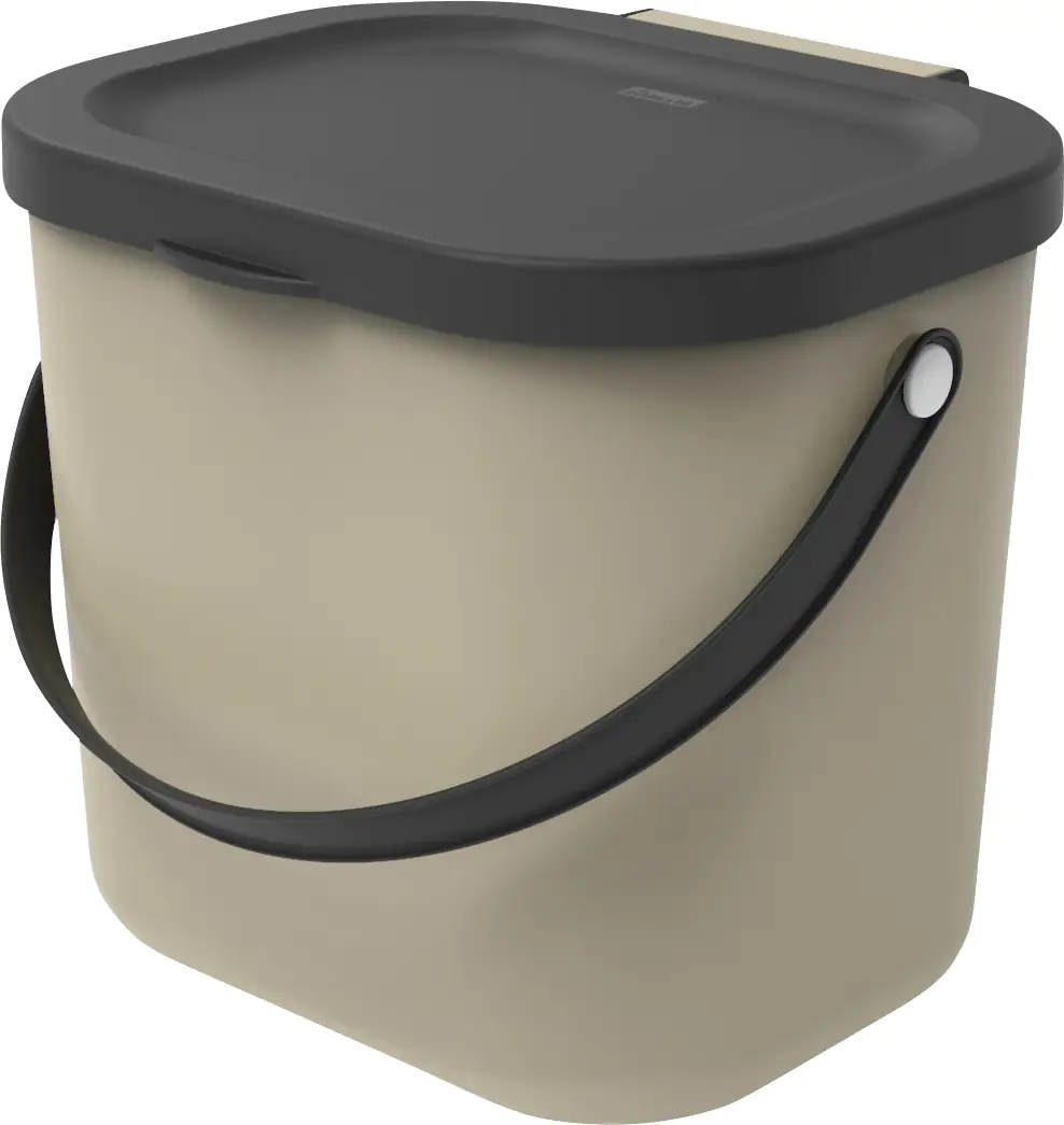 Rotho Mülltrennungssystem Albula 6 L cappuccino Recyclingbehälter
