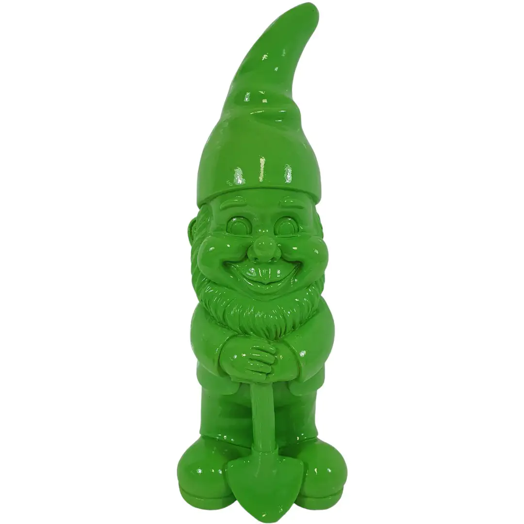 Dekofigur Zwerg mit Spaten 58 x 20 cm grün