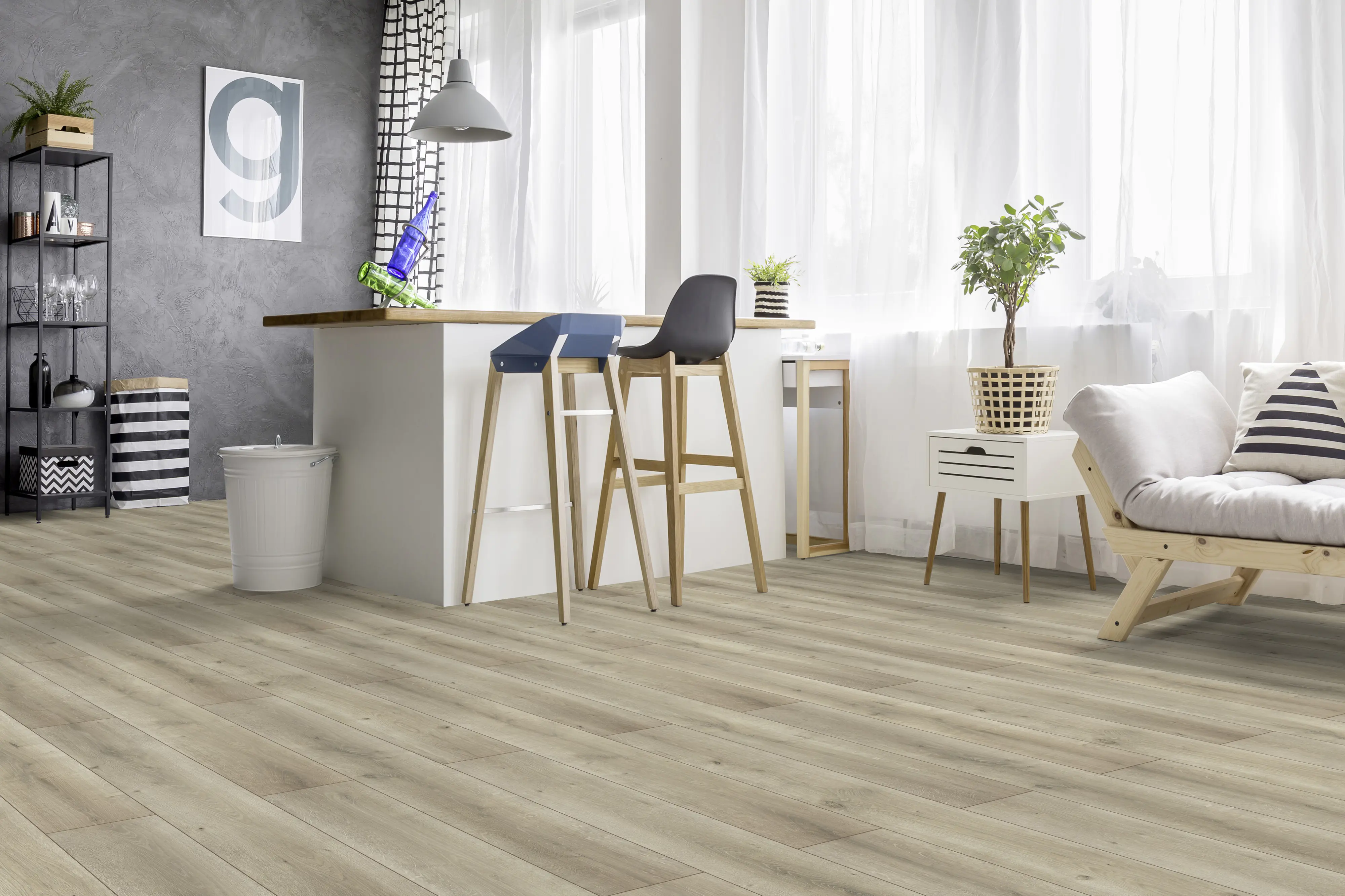 Classen Laminat Megaloc Aquaprotect Oak light grey brown