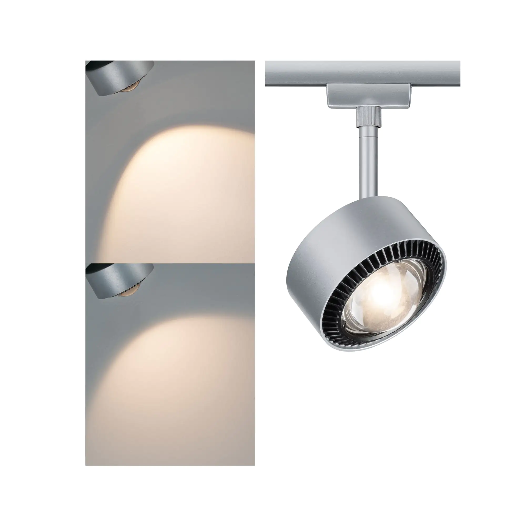 Paulmann URail LED Einzelspot Aldan chrom matt schwarz 9,8 cm 9 W