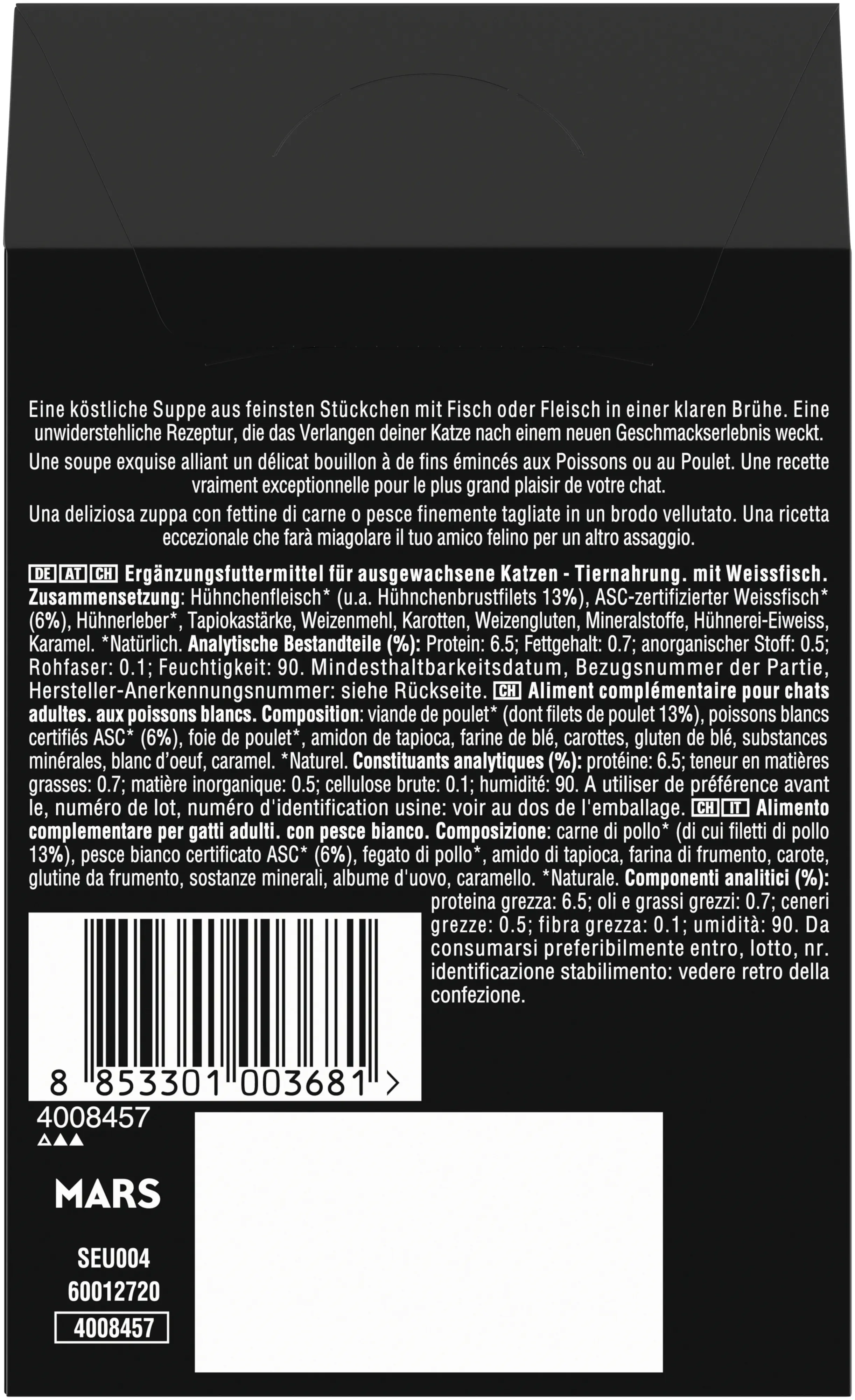 Sheba Soup Katzensuppe Adult 4 x 40 g Weißfisch
