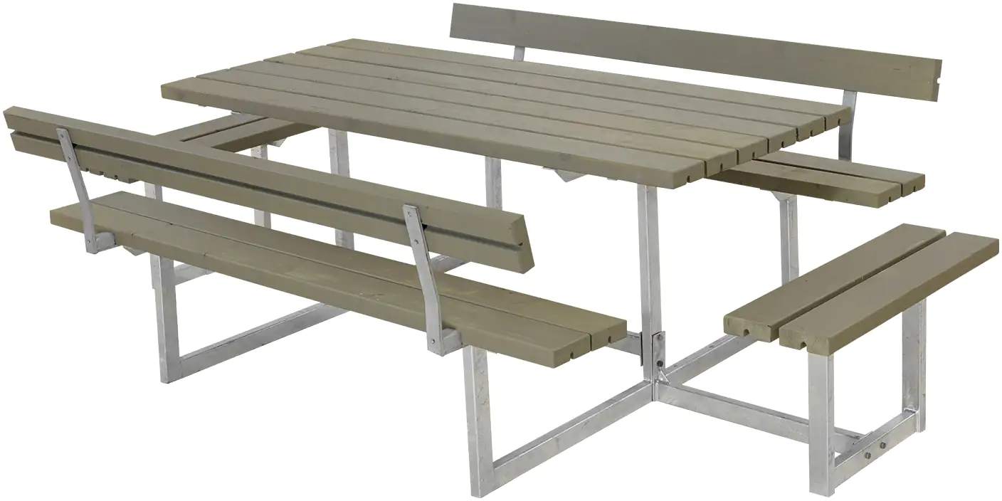 Plus Kombimöbel Basic 260 x 184 x 73 cm mit 2 Rückenlehnen, graubraun