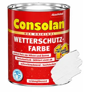 Consolan Wetterschutz-Farbe 2,5 L weiß