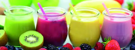 Deco-Glas Bild - Smoothies 80 x 30 cm