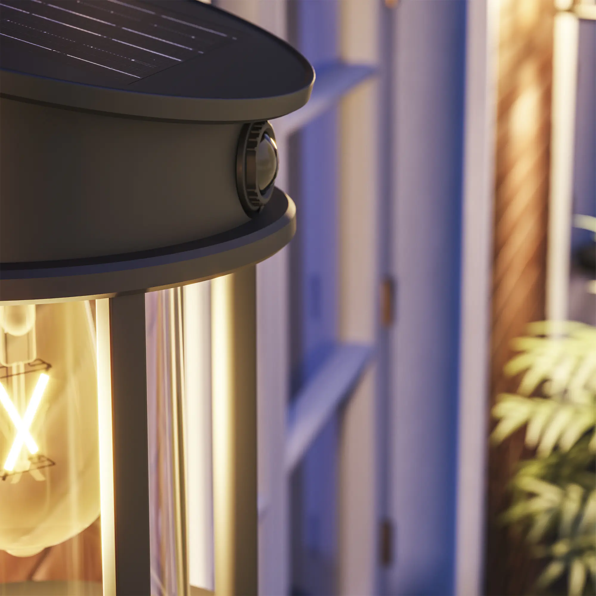 Philips Solar Wandleuchte schwarz Geri 31,8 x 23,5 x 23,5 cm Bewegungsmelder