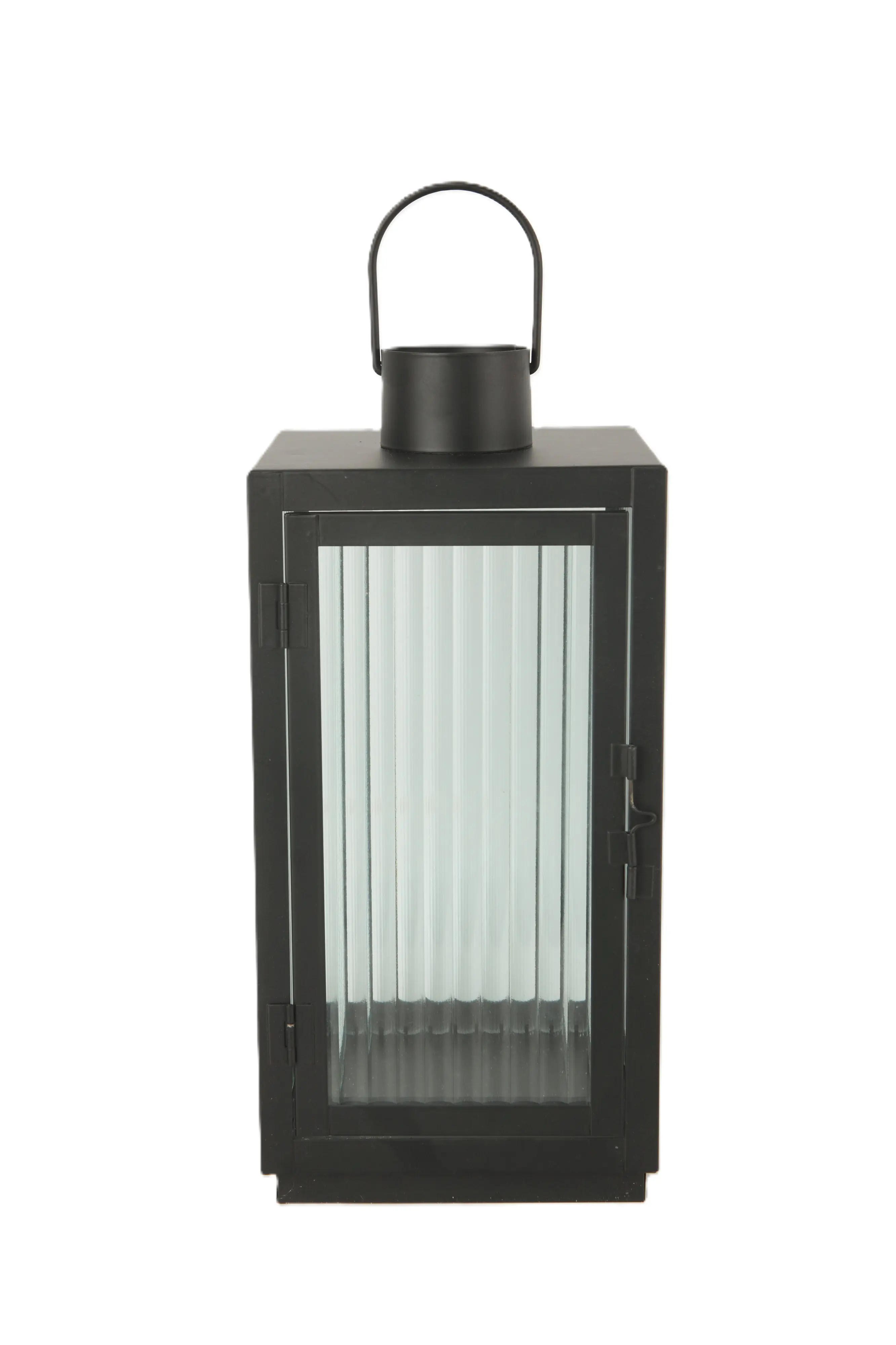 TrendLine Deko Laterne Metall 16 x 16 x 34 cm schwarz