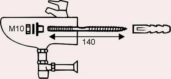 Cornat WT-Befestigung M10 x 140 mm