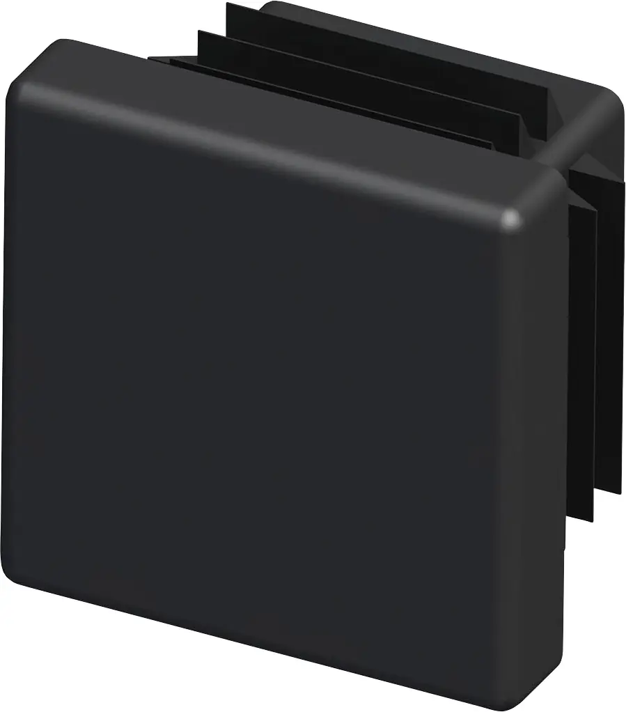 alfer Lamellenstopfen, quadratisch 15.5 mm Kunststoff glatt schwarz