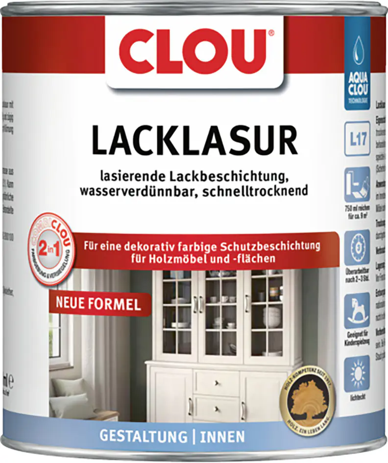 Clou Lacklasur 750 ml nussbaum dunkel
