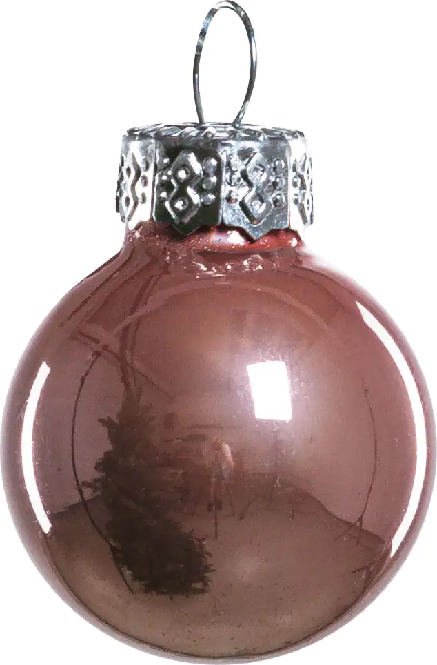 TrendLine Mini-Christbaumkugeln aus Glas Ø 2,5 cm gold-rose 100 Stück