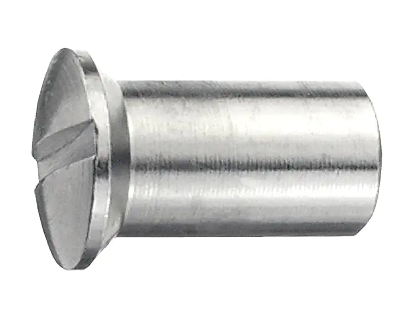 connex Hülsenmutter M4 x 14 mm Messing vernickelt - 6 Stück
