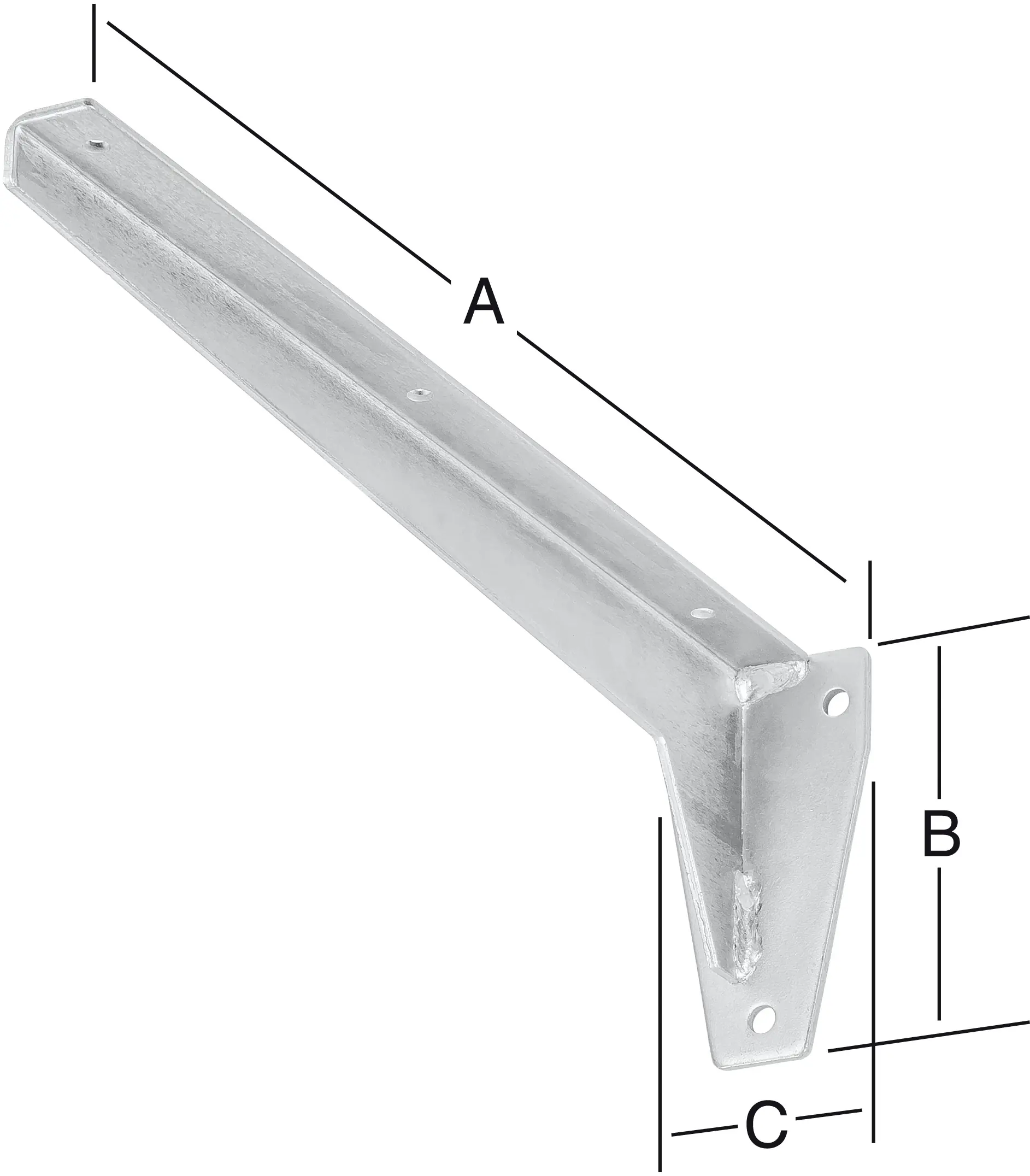 Vormann L-Profil-Konsole 480 x 130 x 65 mm Stahl verzinkt