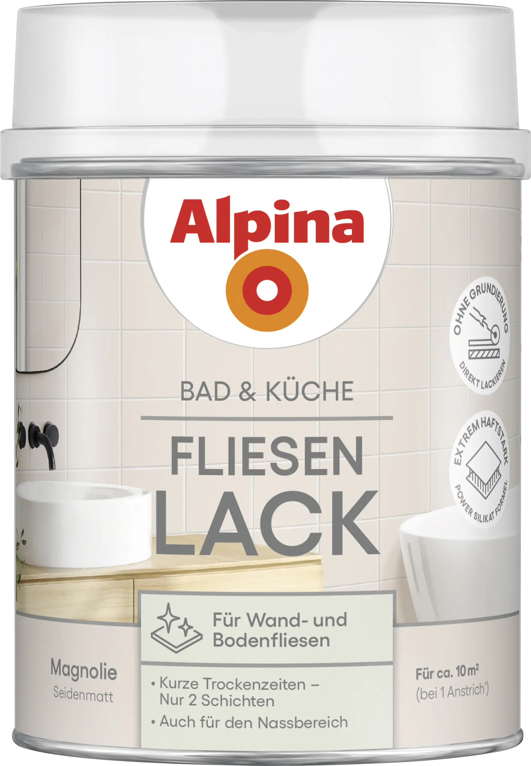 Alpina Fliesenlack Bad & Küche 2K magnolie 750 ml