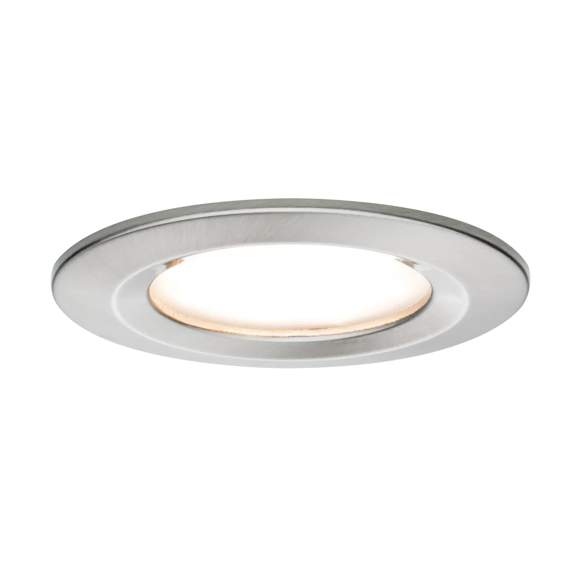 Paulmann LED Einbauleuchte Nova eisen gebürstet 3-stepdimmbar rund starr 3er Set