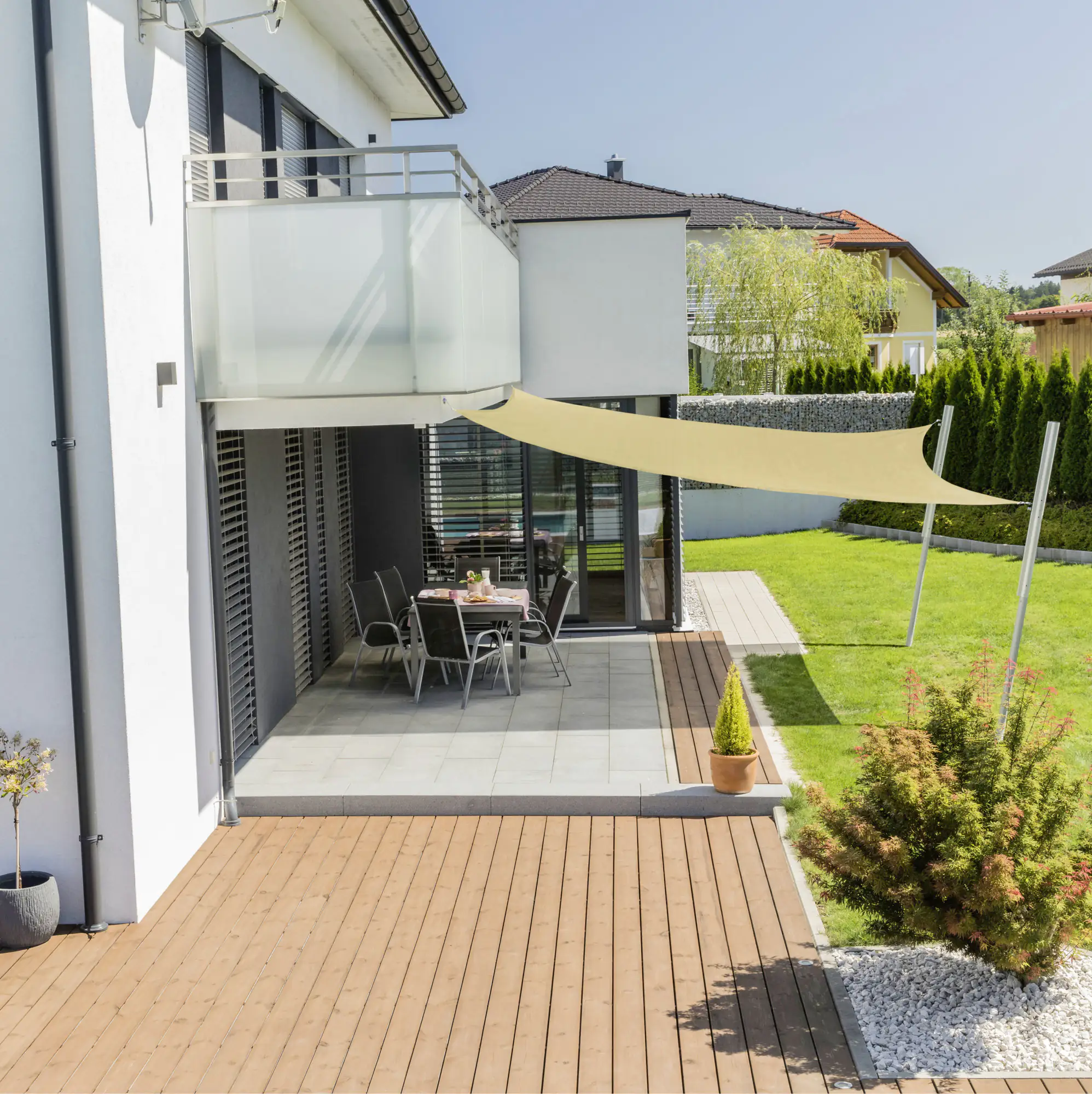 Windhager Sonnensegel Capri champagner 5 x 5 m