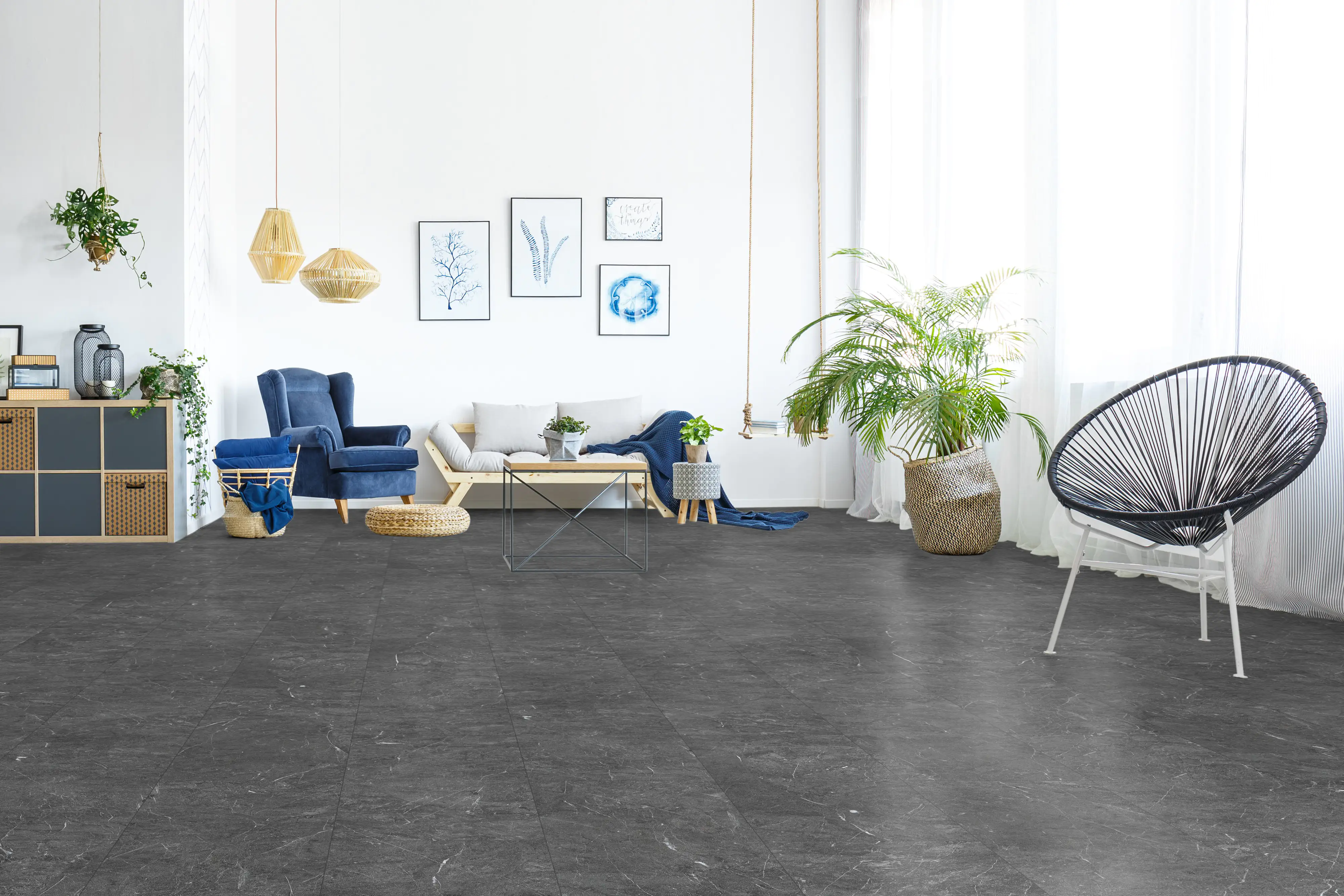Classen Vinylboden Fliese Infinity dark 63,8 x 31 cm