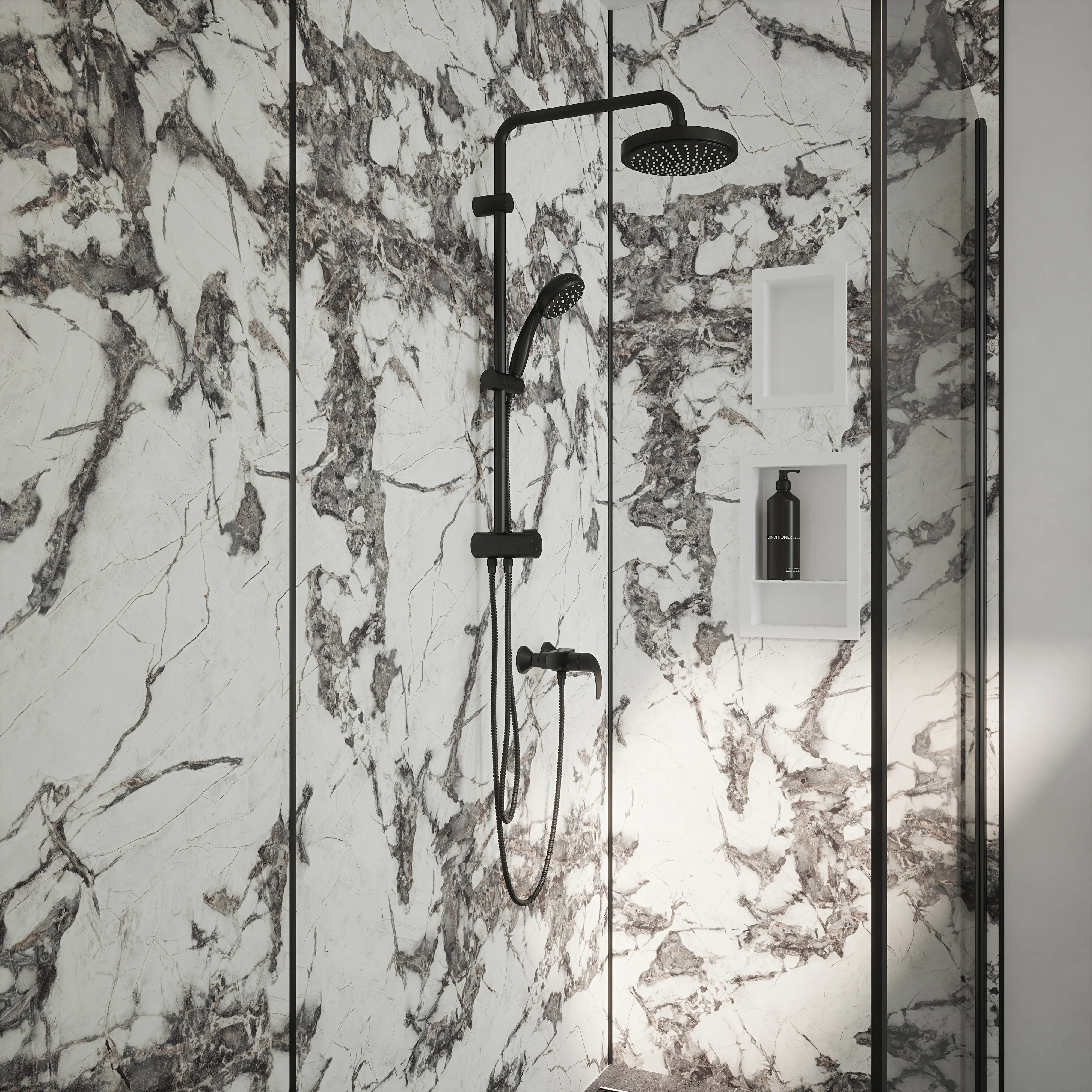 Wetwall Alloy Wandpaneel  Calacatta Fantasia 60 x 244 cm