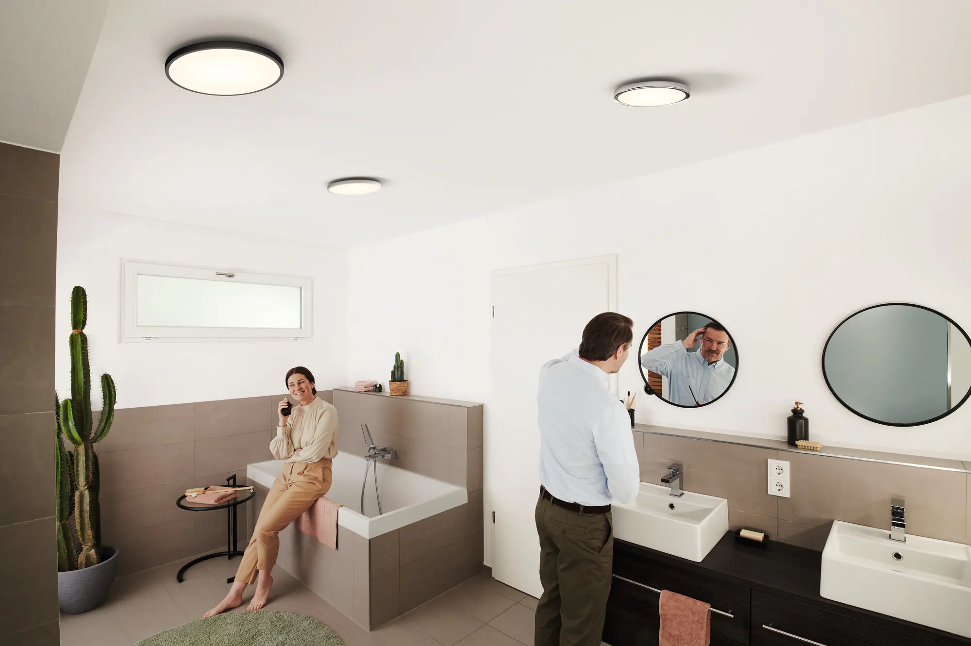 Ledvance Smart+ LED Deckenleuchte Orbis Disc silber Ø 30 cm 18 W