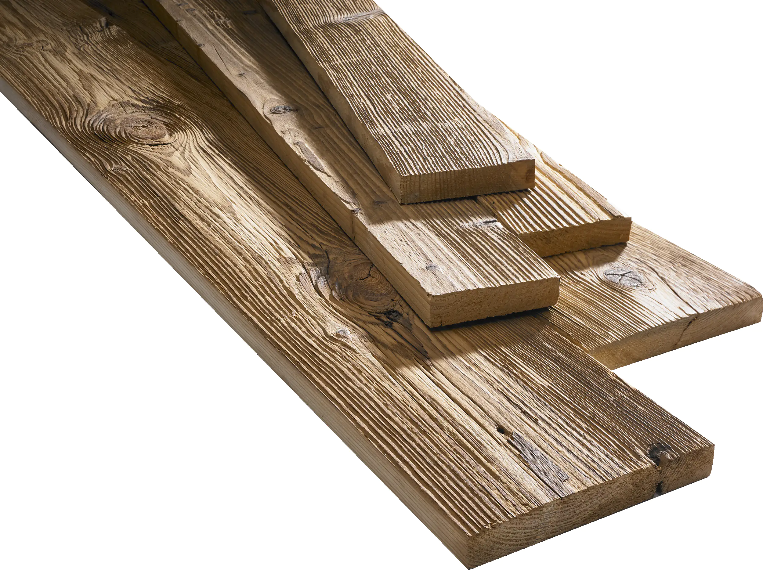 Altholzbretter Fichte Tanne Kiefer Breite 8-12 cm x Länge 100 - 5er Pack