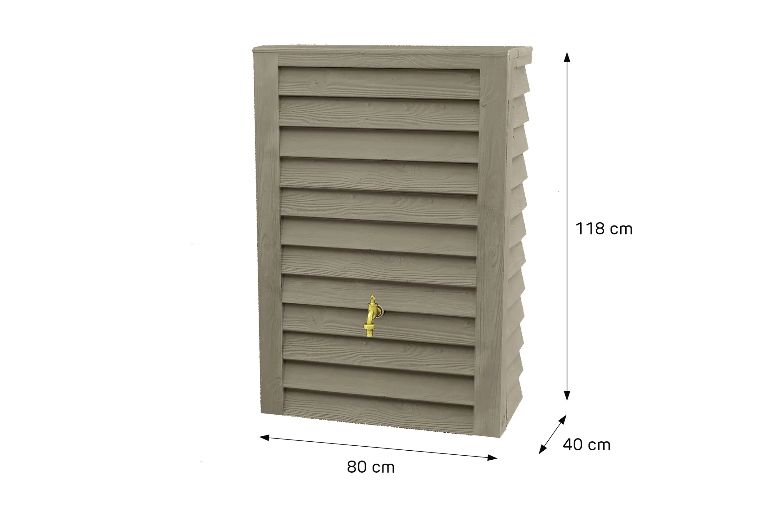 Garantia Regentonne Woody Junior Wandtank 300 L lightwood