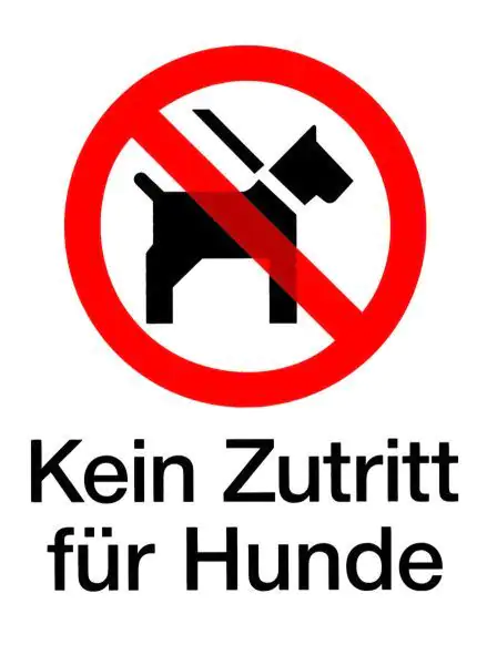 Conacord Klebeschild "Kein Zutritt für Hunde" 194 x 260 mm