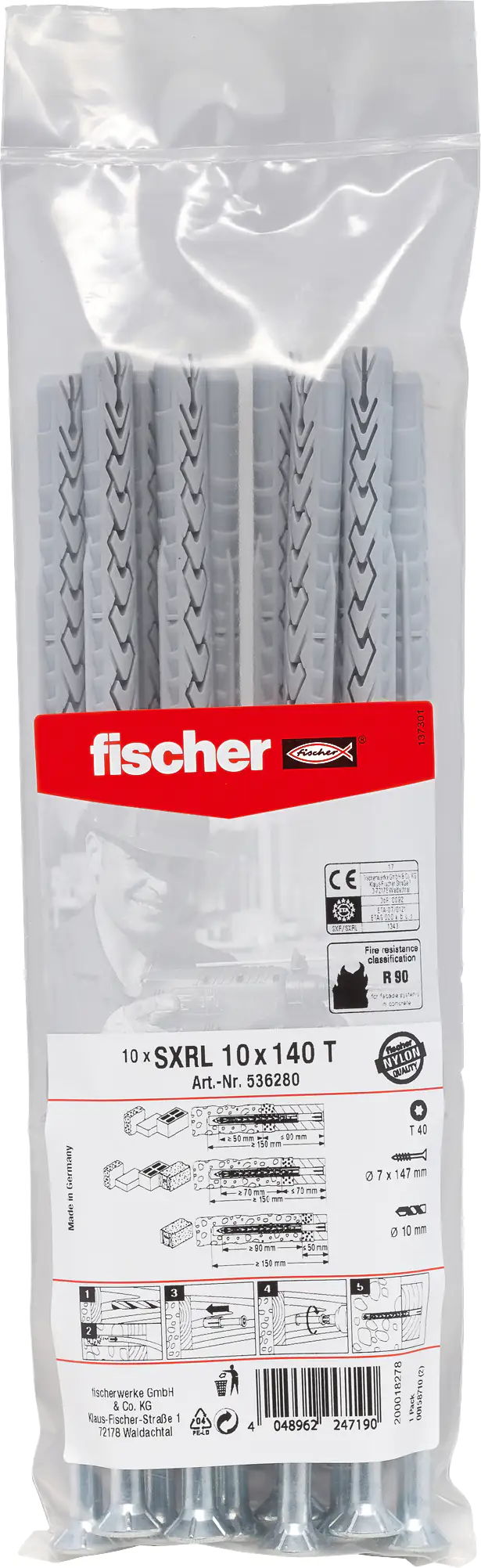 Fischer Langschaftdübel 10.0 x 160 mm - 10 Stück