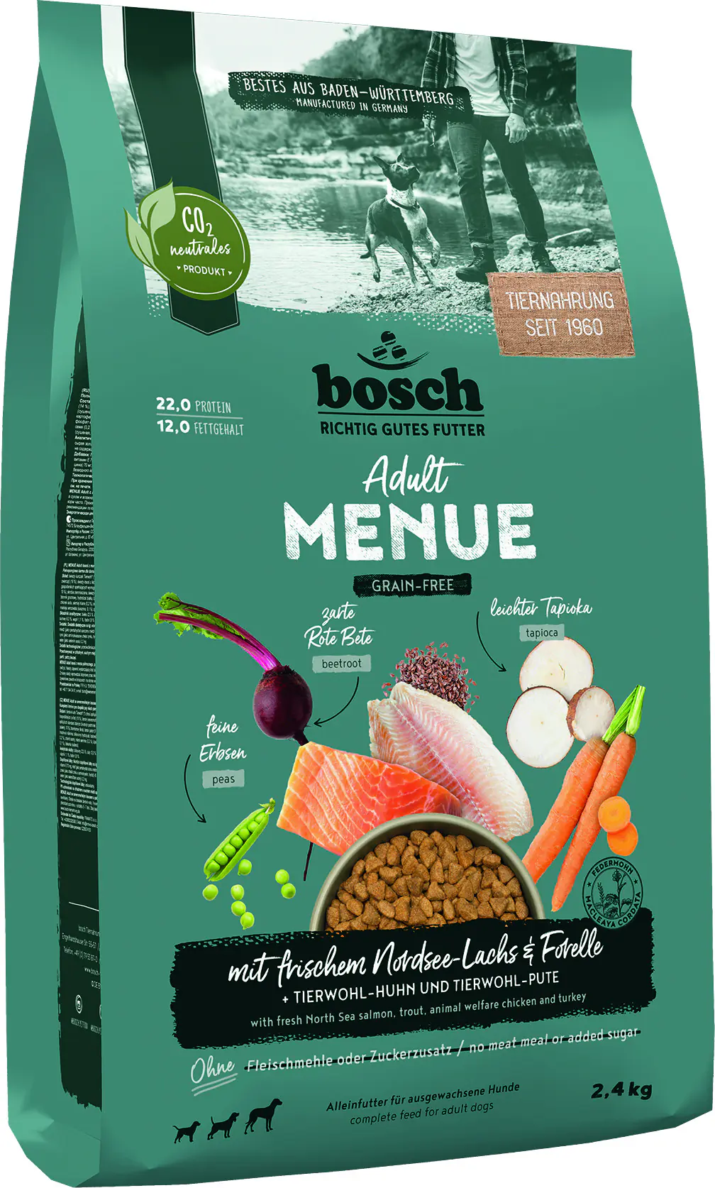 Bosch Hundetrockenfutter Adult Menue 2,4 kg Lachs