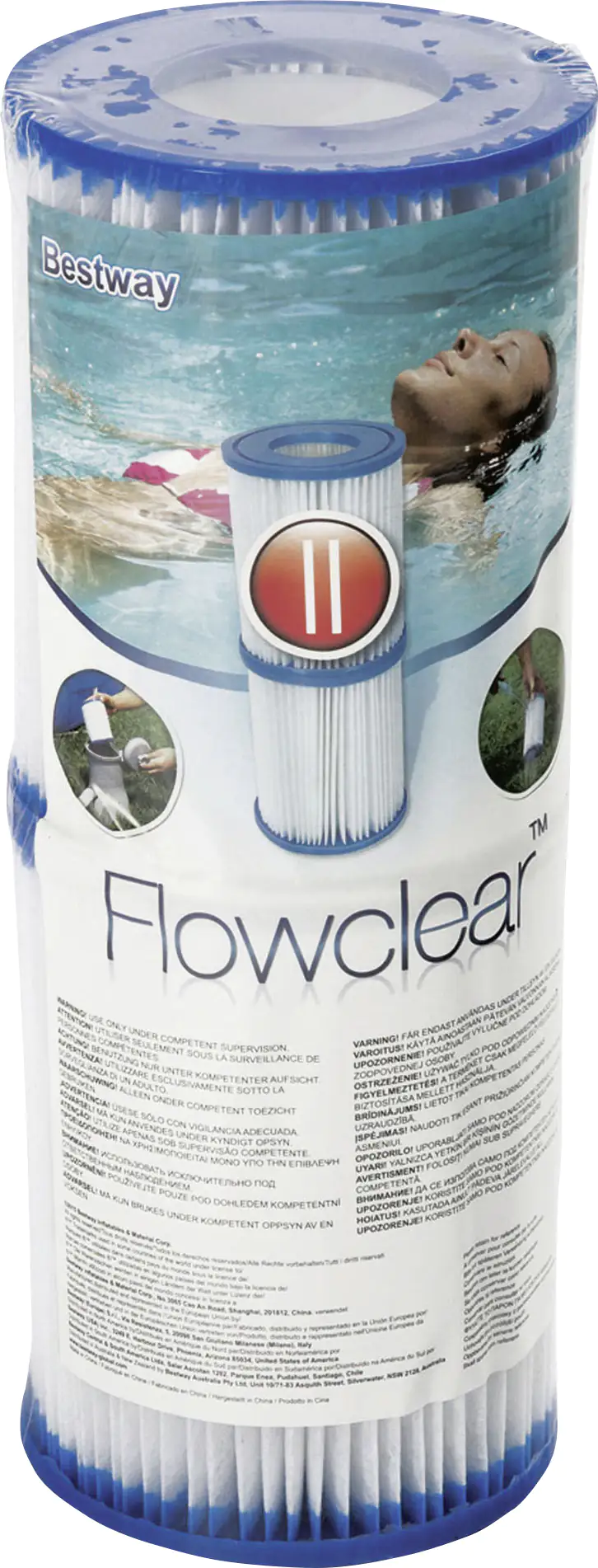 Bestway Filterkartusche Quick Flow Typ II, 2 Stück
