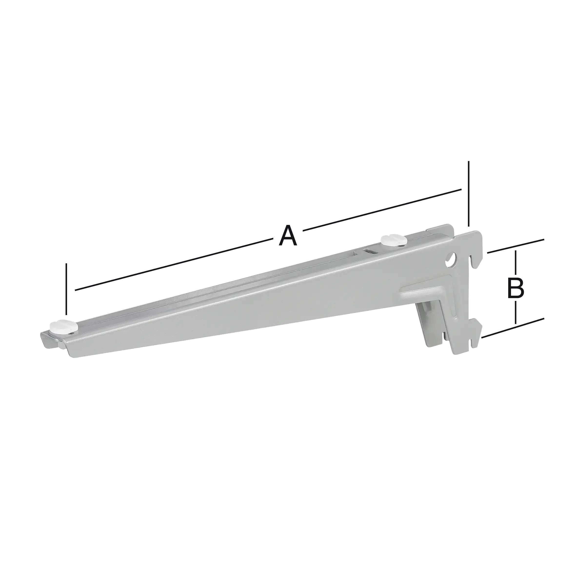 TrendLine Winkelträger 1-reihig grau 49 x 12 cm