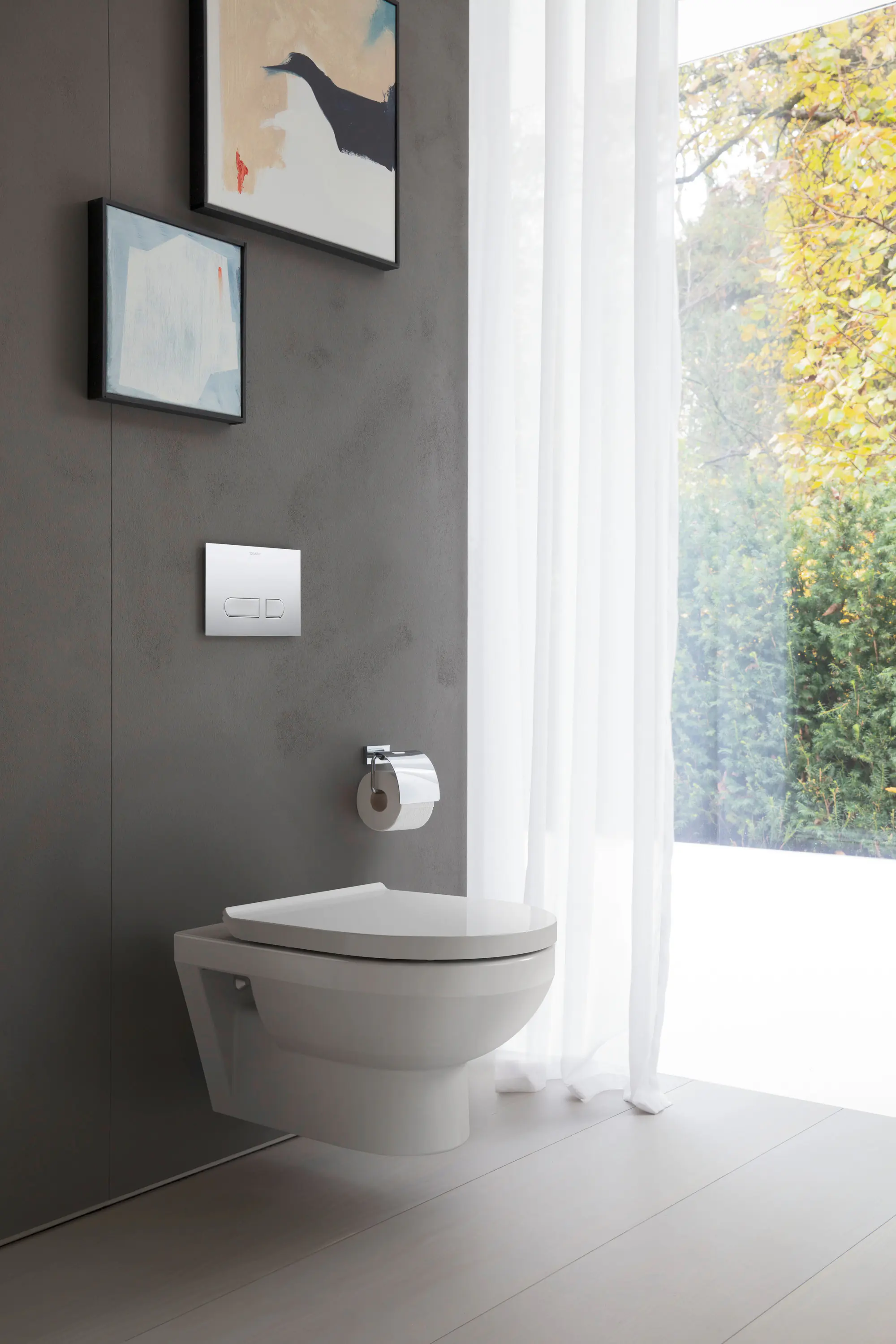 Duravit Wand WC spülrandlos DuraStyle Basic Tiefspüler weiß inkl. WC Sitz