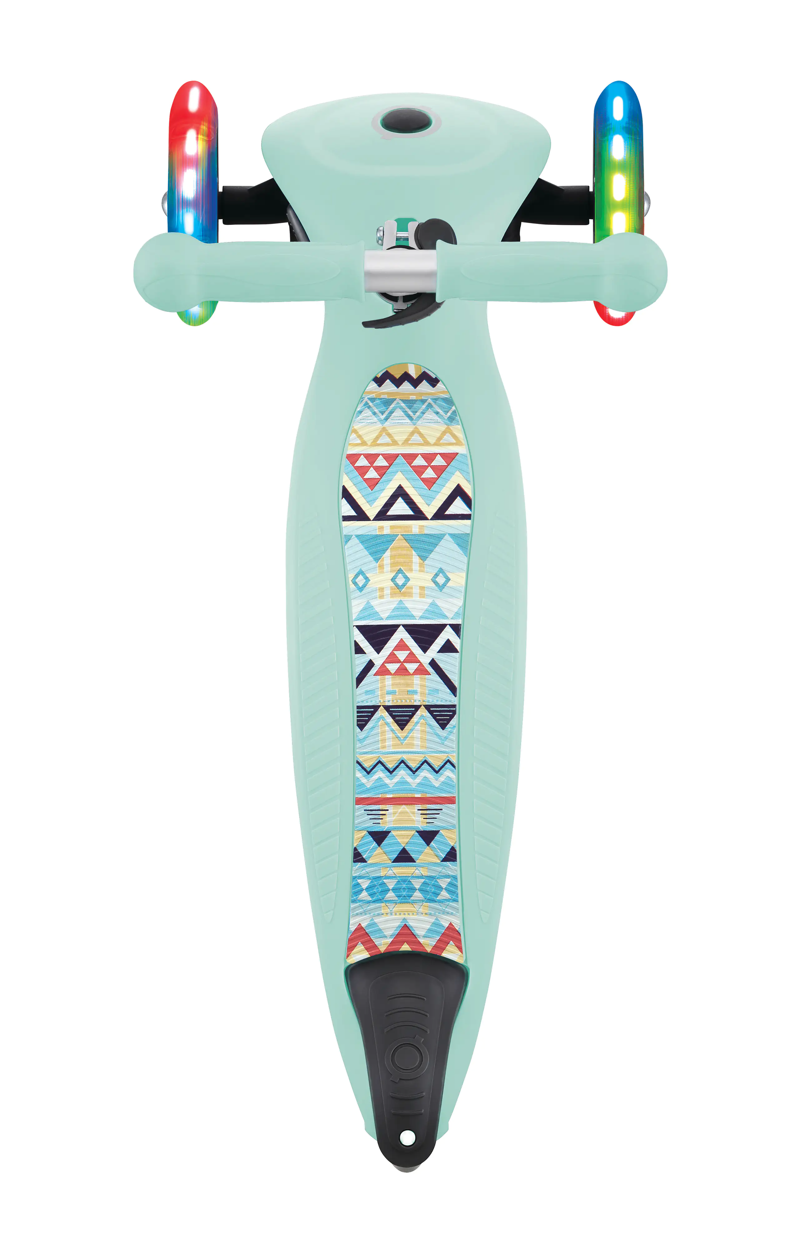 Globber Scooter Junior Foldable Lights mint-Tribal mit Leuchtrollen