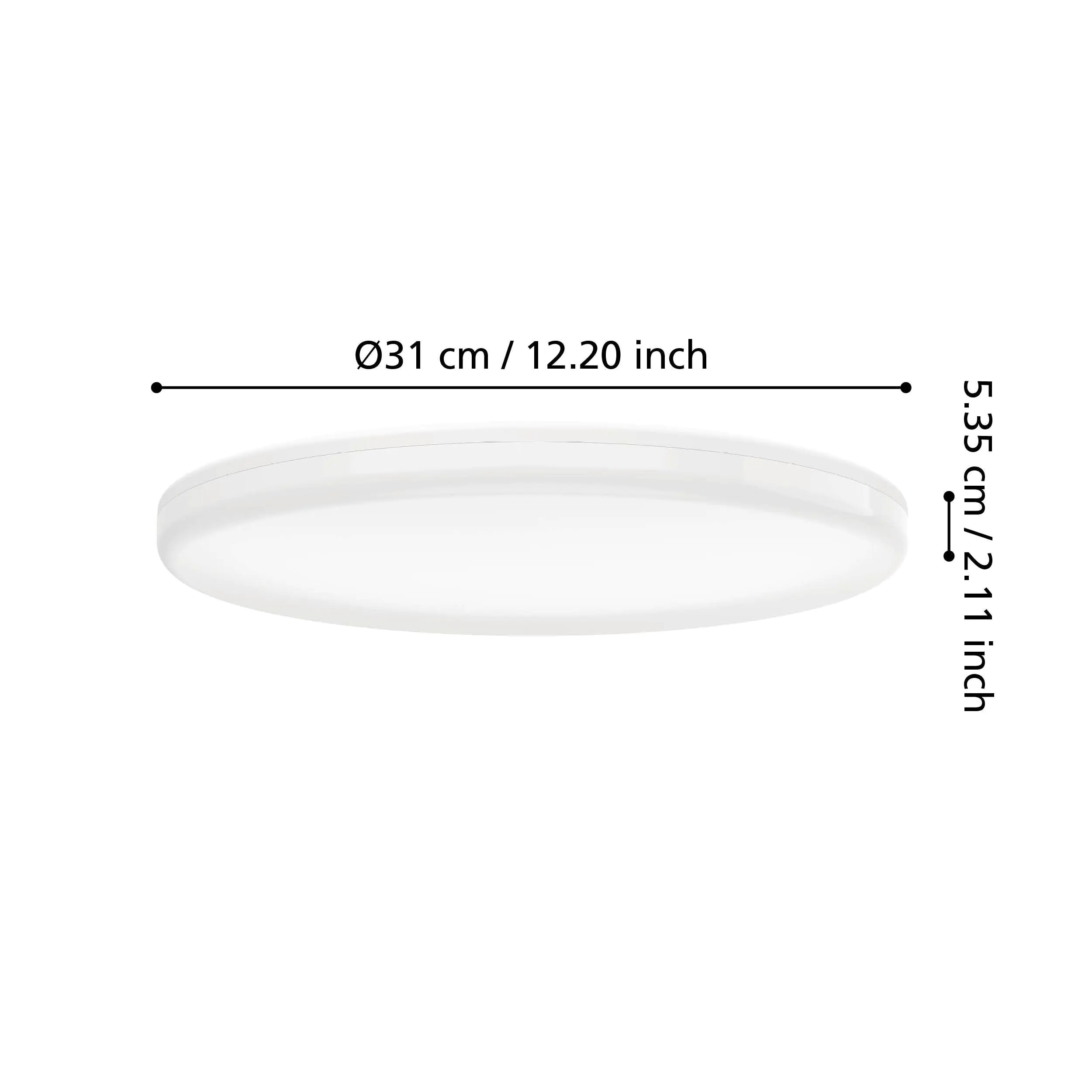 Eglo LED Deckenleuchte Castagneto 20W Ø 31 cm, weiß, Kunststoff