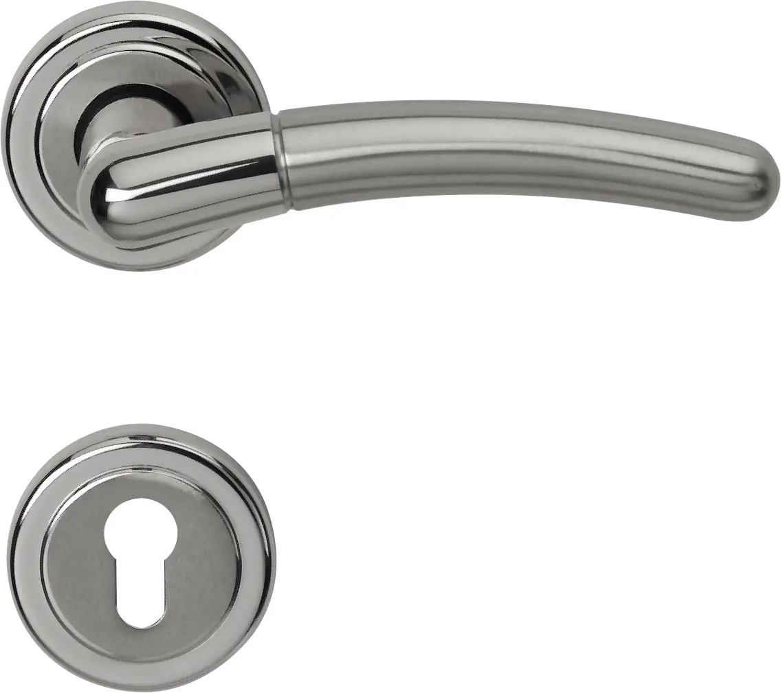 Südmetall Türgriff-Garnitur Rosette Betty PZ Messing poliert/satiniert chrom Ø 50 mm 