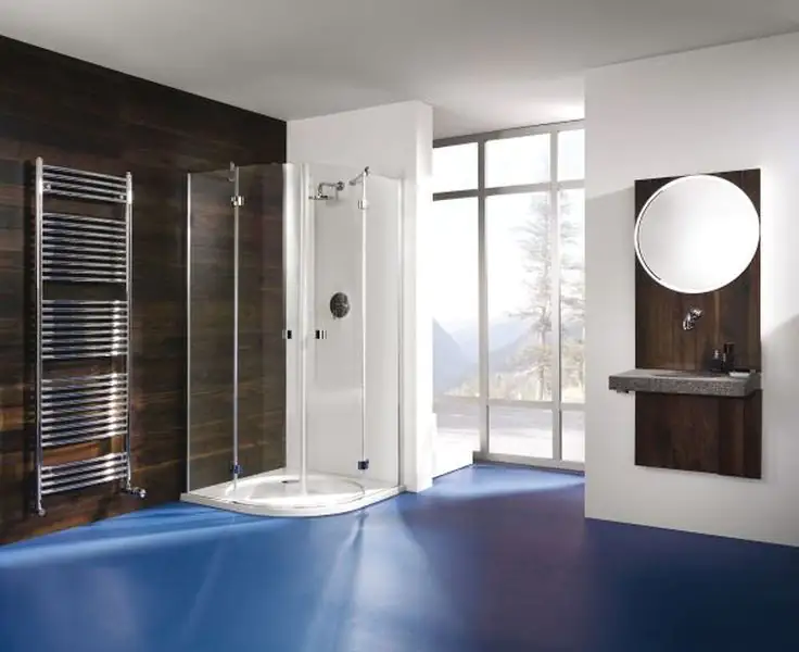 Breuer Runddusche Espira 100 x 198,5 cm Alu silber matt Klarglas