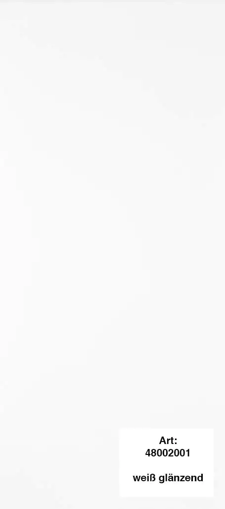 alfer Design-Platte 1000 x 600 mm PVC (Kunststoff) glatt weiss glänzend