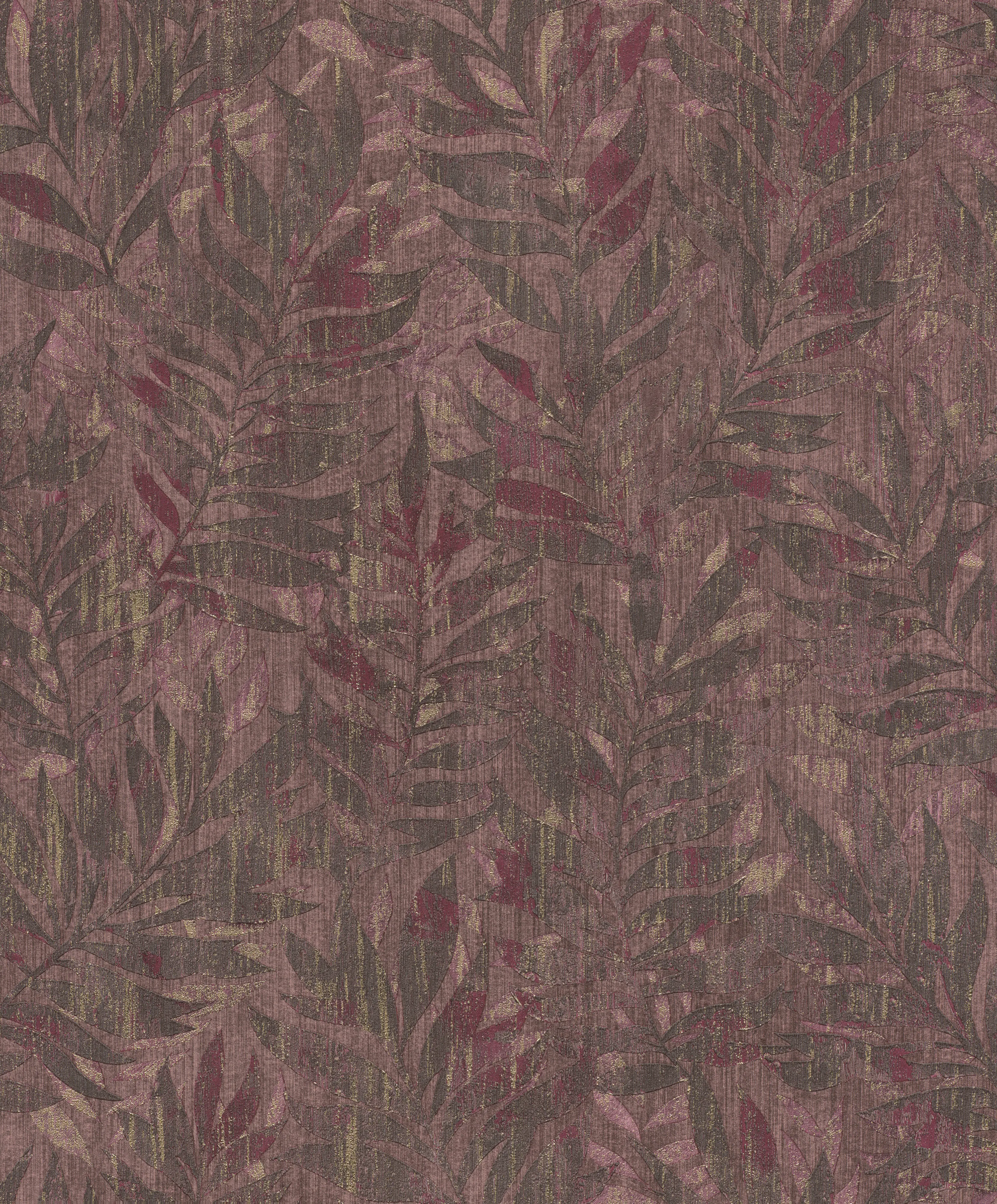 rasch Vliestapete 561296 Barbara Home III, Blätter rot gold, 10,05 x 0,53 m