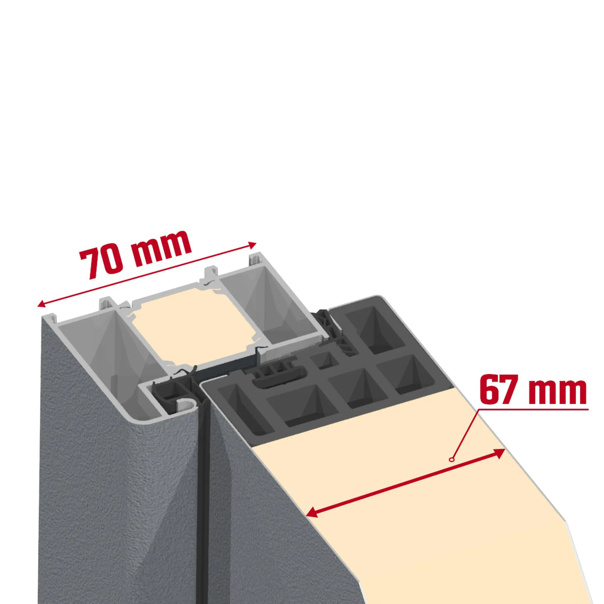 Splendoor Haustür Passivedoor Premium B02 Grau DIN Links 110 x 210 cm