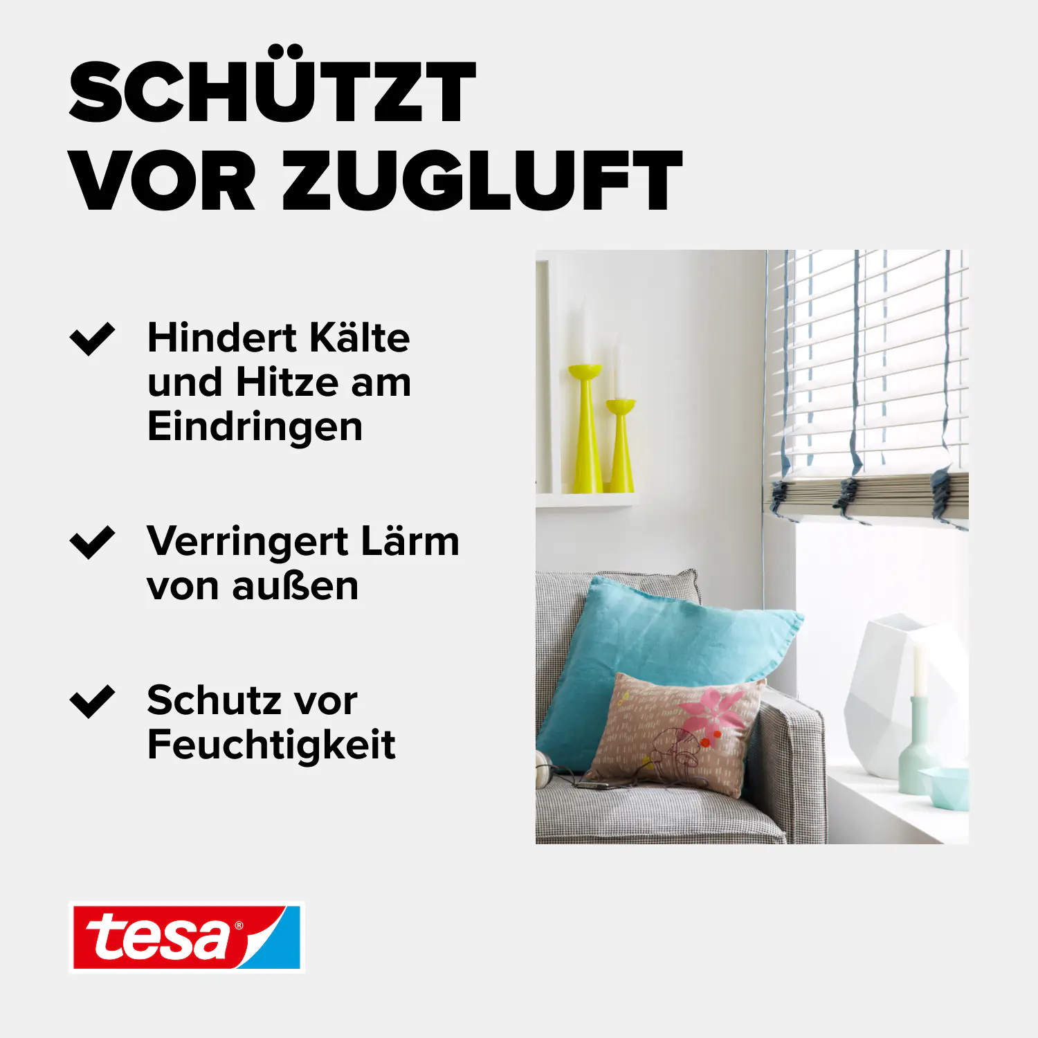 tesa Insulation Schaumstoff-Dichtung Universal 10 m, weiß
