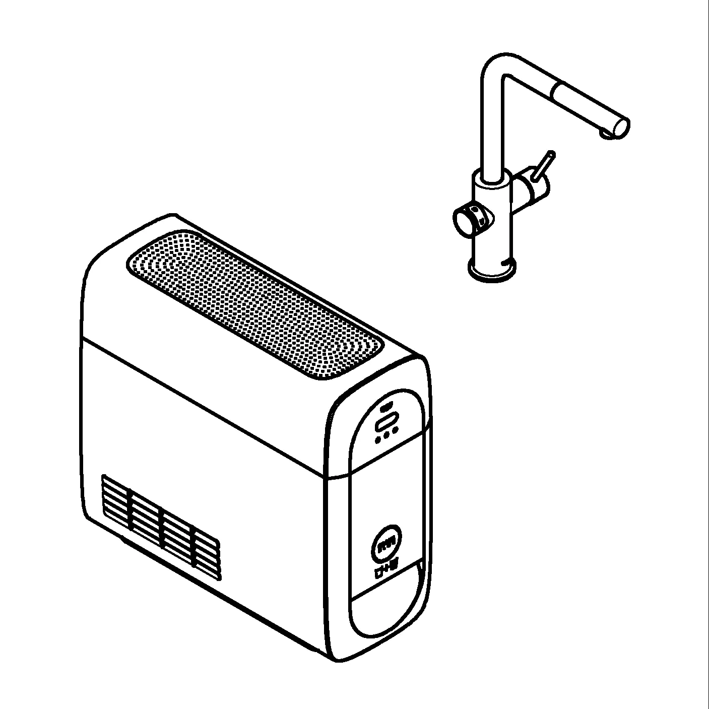 Grohe Blue Home L-Auslauf Starter Kit mit herausziehbarem Mousseurauslauf chrom