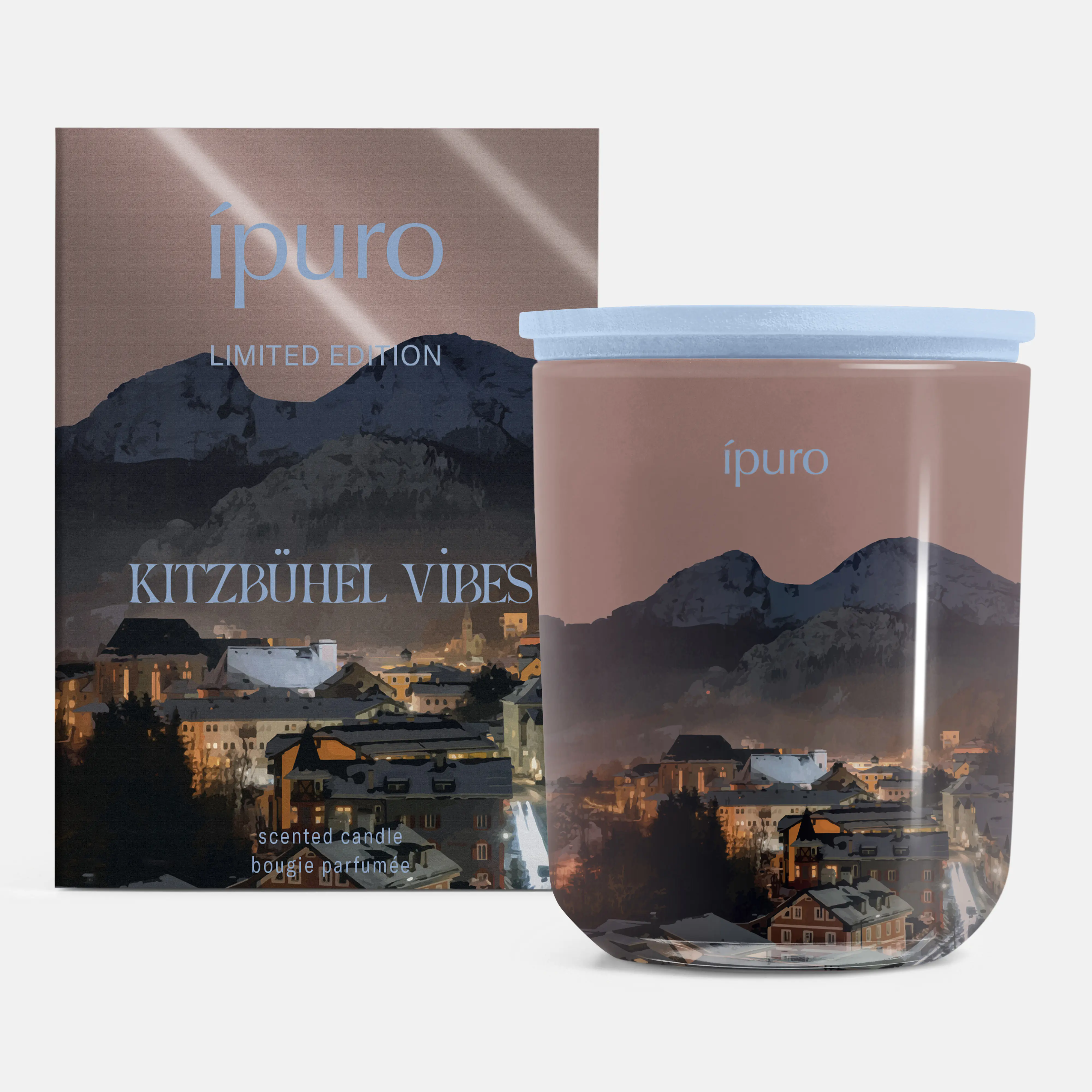 ipuro Duftkerze im Glas Kitzbühel Vibes Ø 9 x 9 cm weiß