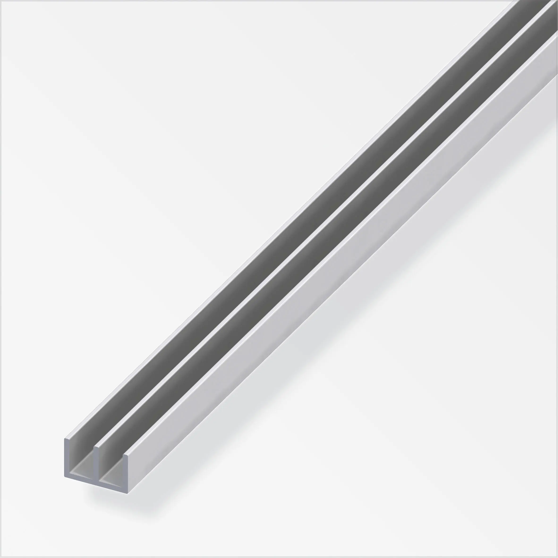 alfer Führungsschienen-Profil, oben 1 m, 10 x 6 x 1.3 mm Alu silber