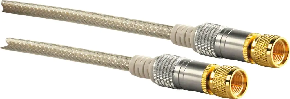 Schwaiger SAT Anschlusskabel KVCHD30 532 (110dB) transparent, 3,0m, 1x F Stecker / 1x F Stecker