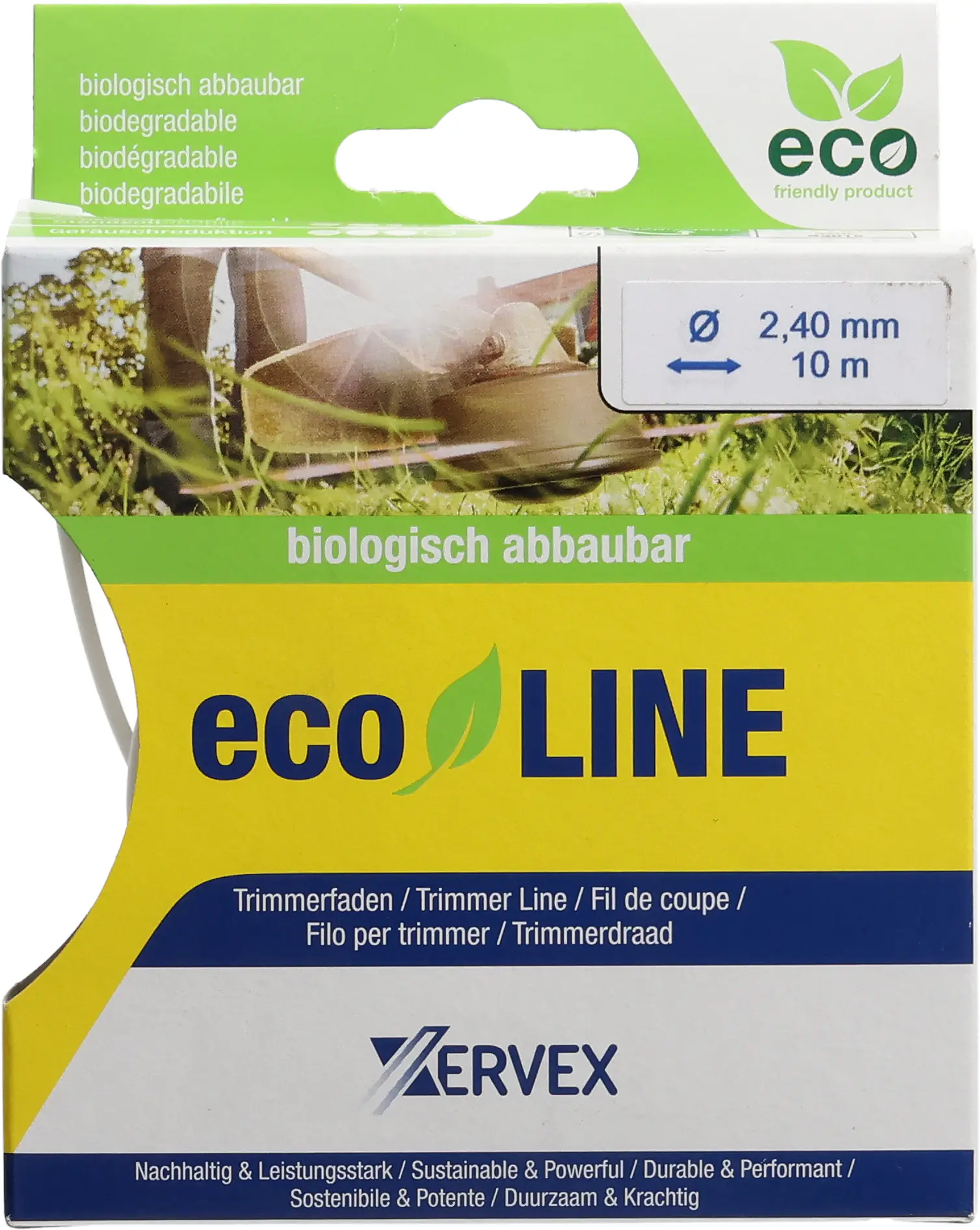 Xervex Ecoline Trimmerfaden F3.3 Ø 2,4 mm 10 m weiß