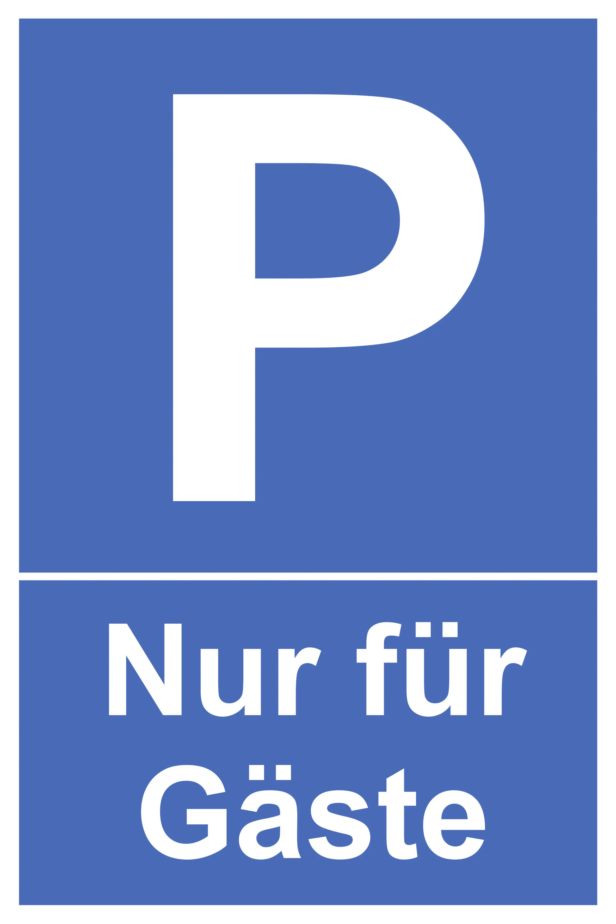 Metafranc Hinweisschild P-Nur für Gäste 200 x 300 mm