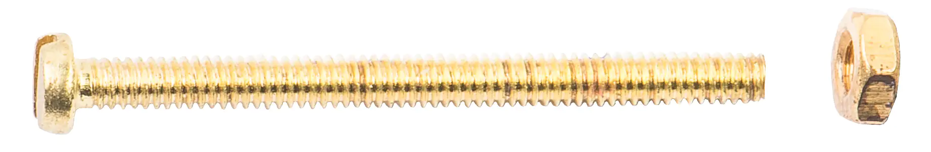 Connex Radioschrauben M2 x 25 mm Schlitz - 20 Stück Messing