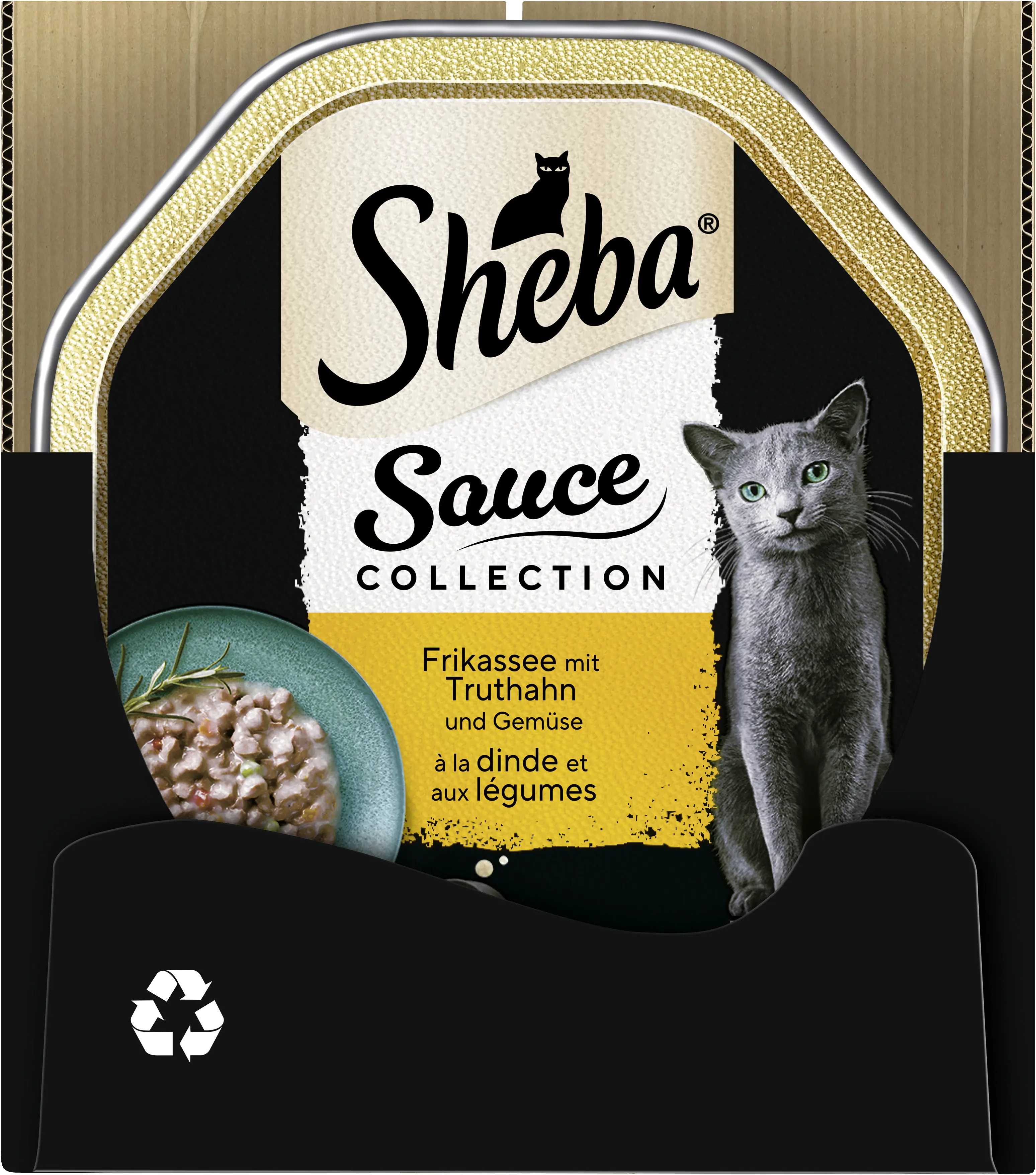 Sheba Sauce Collection Katzennassfutter Adult 85 g Frikassee mit Truthahn & Gemüse