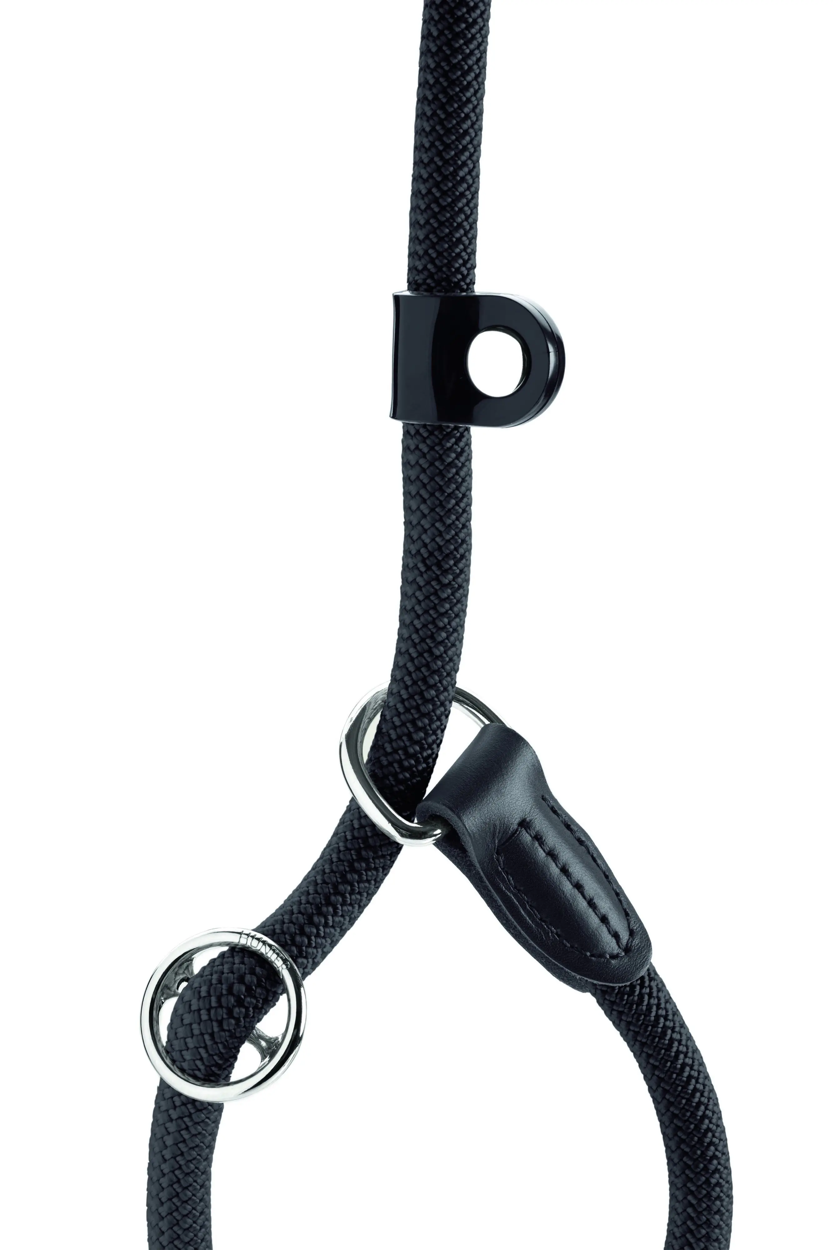 Hunter Hundeleine Freestyle mit Halsung 1,7 m x 1 cm schwarz