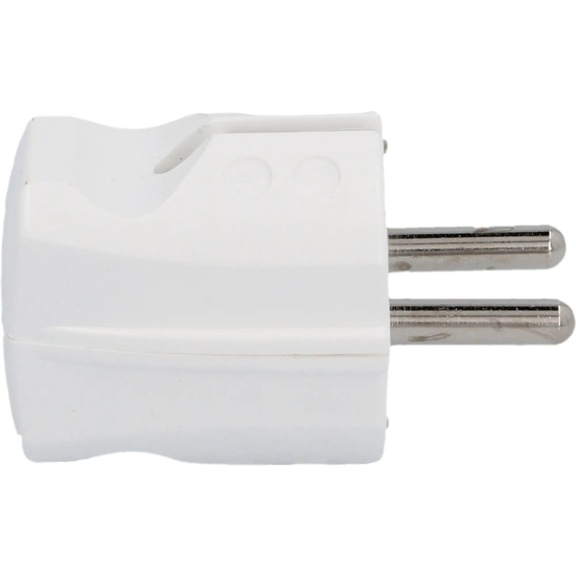 Schutzkontakt-Stecker ohne Knickschutz weiß