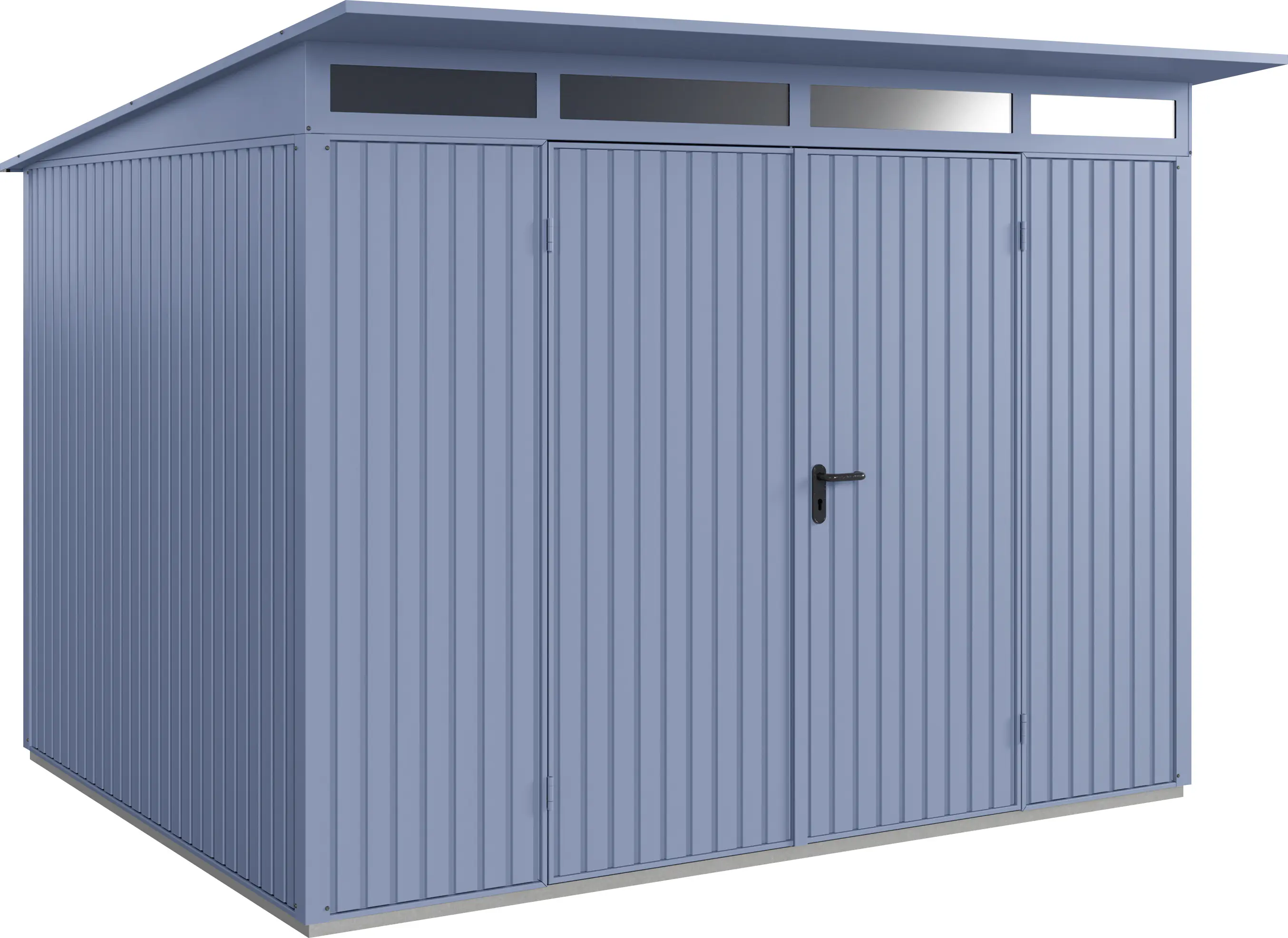 EcoStar Gerätehaus Trend-P Typ 3 taubenblau 312,7 x 283,4 x 232,3 cm