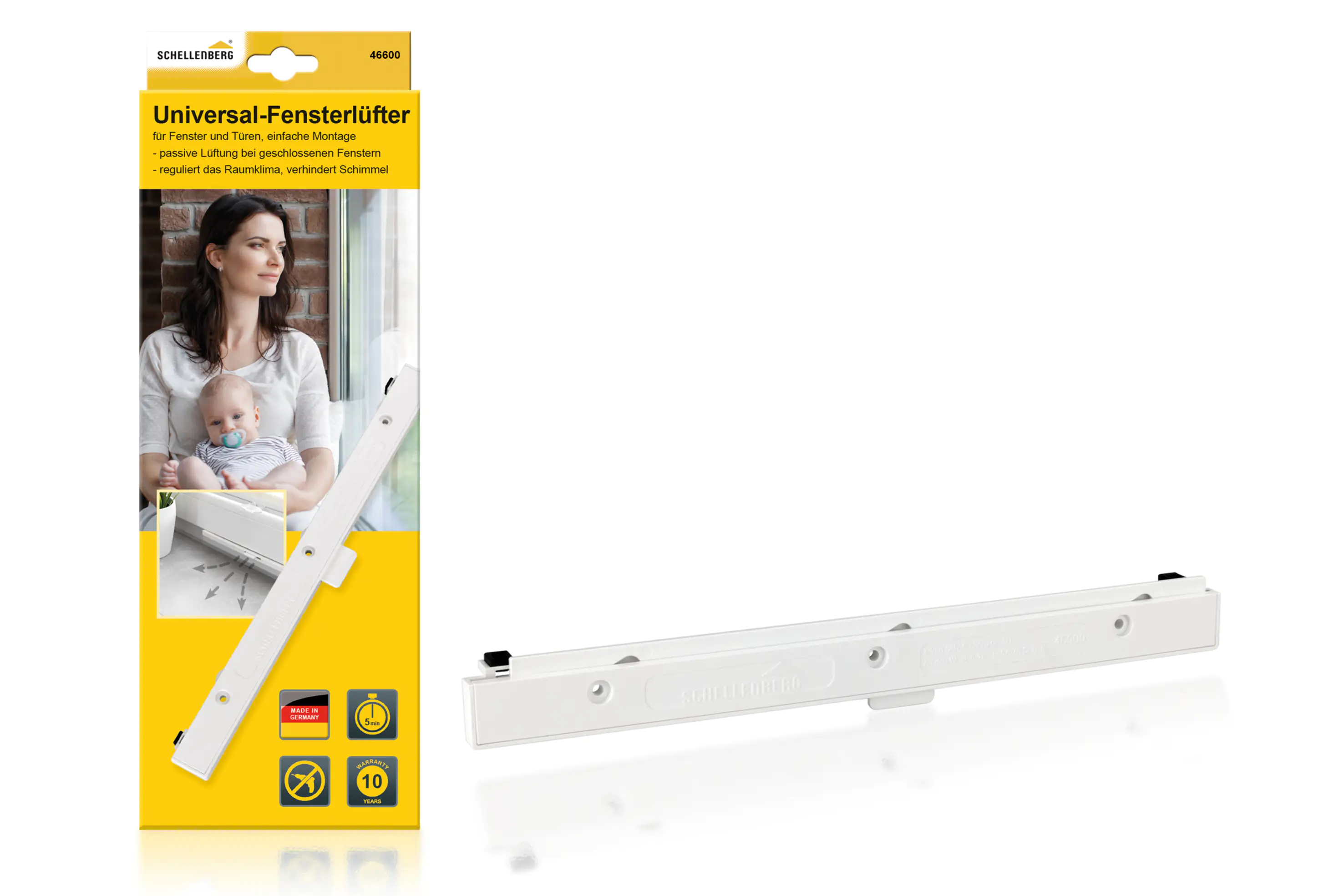 Schellenberg Universal-Fensterlüfter weiß Erweiterung zum Starterset